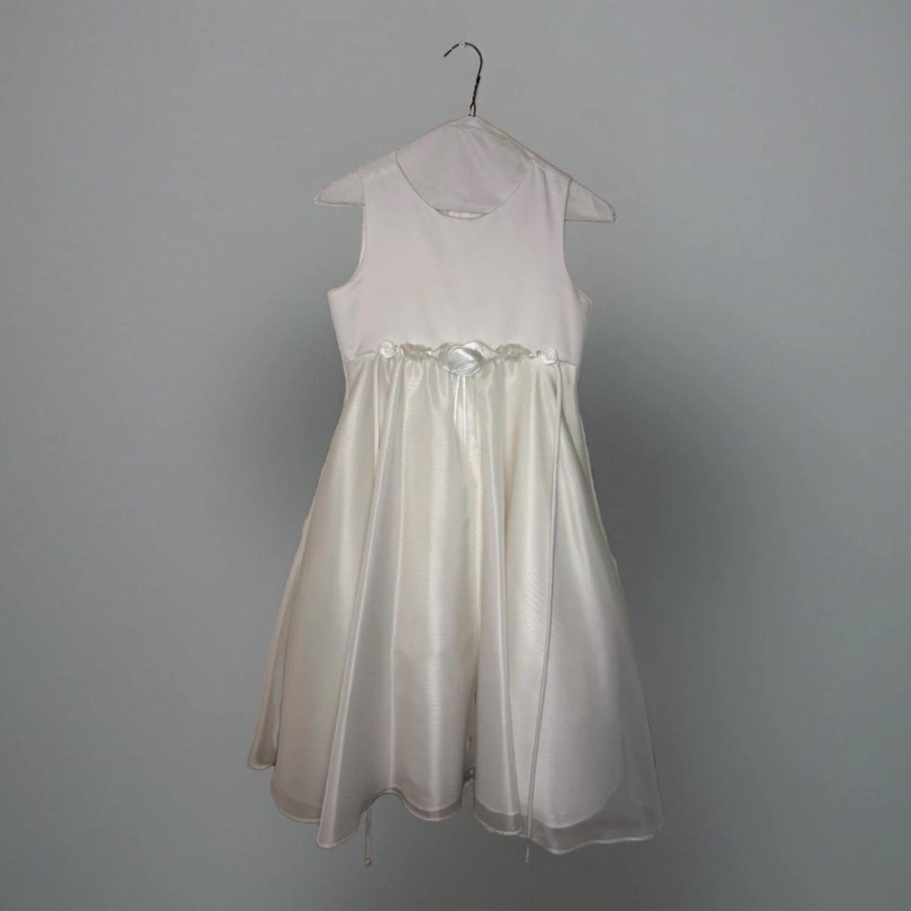 Sugar Plum White Girls Formal Dress Size 10 A-Line Wedding Communion